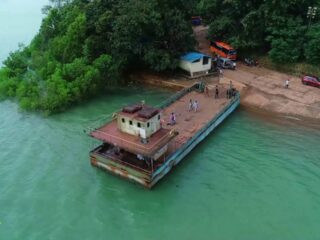 sigandur chowdeshwari temple drone view